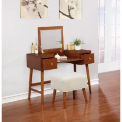 Viola Vanity Set Brown - Linon -Linon GUEST 6bf7d989 fd74 4772 b822 8a569a308472