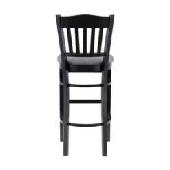 Set Of 2 Maryah Upholstered Barstools Black - Linon -Linon GUEST 6db05385 1e27 4c28 a8ab ddec60c74e49