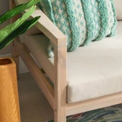 Linon Melita Acacia Two Seater Sofa Beige/White -Linon GUEST 70ca33cc aea3 4d17 b3e4 3653acc670f8