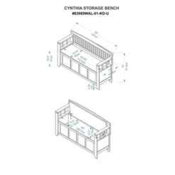 Cynthia Storage Bench - Linon -Linon GUEST 72a42205 a855 4c34 a722 555919519eba
