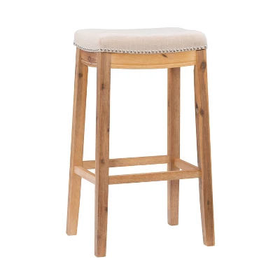 Claridge Rustic Backless Barstool - Linon 14 Claridge Rustic Backless Barstool - Linon - Image 12