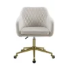 Imogen Quilted Office Chair Off White - Linon -Linon GUEST 736b80b0 95cd 40b1 a827 e4b21a177a9e