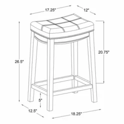 Set Of 2 Claridge Counter Height Barstools - Linon -Linon GUEST 74e1316d addf 4a3d 91a4 d19adb80d800