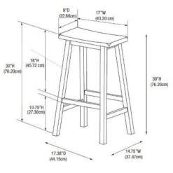 30" Saddle Barstool Wood Brown - Linon -Linon GUEST 7552f549 8bdf 4b46 b859 1a3803d3c733