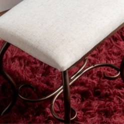 Clarisse Metal Vanity Set Brown - Linon -Linon GUEST 76fa86f0 0e0b 490b a0a3 525ec86bb796