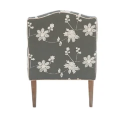 Floral Upholstered Armchair - Gray - Linon -Linon GUEST 77540cc4 f048 4b04 9b9b fc2c47f9ebae