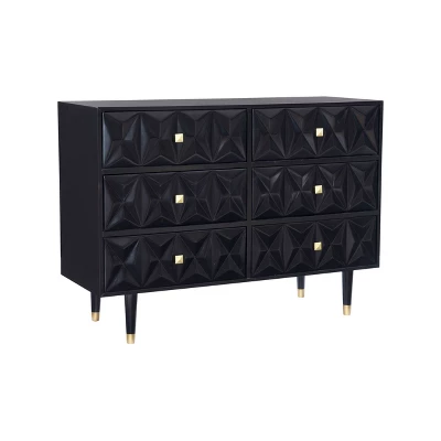 6 Drawer Geo Textured Dresser - Linon 16 6 Drawer Geo Textured Dresser - Linon - Image 14