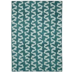 Odessa Washable Outdoor Rug Aqua/Green - Linon -Linon GUEST 7a944fe1 0876 44f4 a111 0b327a3434eb