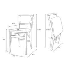 2pc Claire Folding Chair Espresso - Linon -Linon GUEST 7ee90153 6566 41c9 9dff c6aa57bc4855