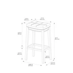 Padded Saddle Seat Barstool Hardwood - Linon -Linon GUEST 7f5bc524 53b2 4ce4 880b c70896750443
