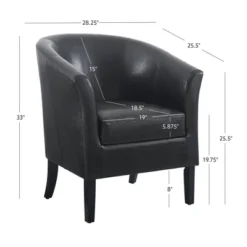 Simon Club Chair - Linon -Linon GUEST 87465092 75da 44ab be4a 9b55e1106eea