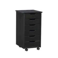 Cary 6 Drawer Rolling Storage Cart - Linon -Linon GUEST 8810eae0 f628 4bcc 83a3 8ca6d0b04bfd