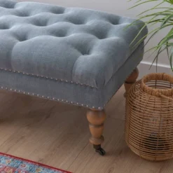 50" Isabelle Bench Blue - Linon -Linon GUEST 8b51bf8e d5bb 4c5e aa90 eb367cafface
