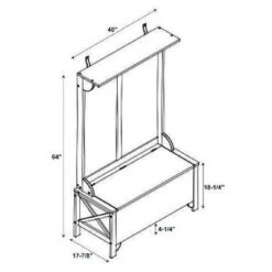 Anna Hall Tree Black - Linon -Linon GUEST 8ea4d136 e360 42a3 a0a1 63fdc5253ac2