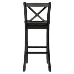 30" Torino X Back Wood Barstool - Black - Linon -Linon GUEST 928c93e5 09c1 4c19 aa08 efc9a674a4f7