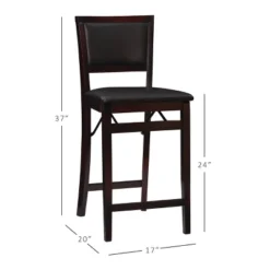 25" Torrin Folding Counter Height Barstool Espresso - Linon -Linon GUEST 959c0839 b213 43c8 89de 6a3db0c44a30