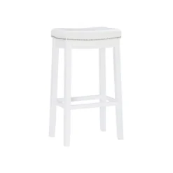 Padded Saddle Seat Barstool Hardwood - Linon -Linon GUEST 96767673 5657 472f 9e1c 76968107afa1