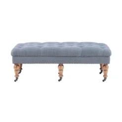 50" Isabelle Bench Blue - Linon -Linon GUEST 967ddf49 74bb 42a2 b275 ad711b4d4607