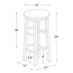 24" Killian Counter Height Barstool - Linon -Linon GUEST 994cbc93 156e 404e 846e ff034cd030d6