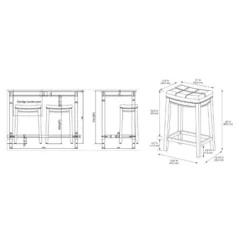 3pc Claridge Counter Height Dining Set - Linon 37 3pc Claridge Counter Height Dining Set - Linon -Linon GUEST 9a518aac a117 4065 87ec b6eb7255e2e0