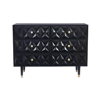 6 Drawer Geo Textured Dresser - Linon 3 6 Drawer Geo Textured Dresser - Linon