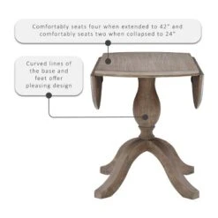 Torino Dining Tables Rustic Brown - Linon -Linon GUEST 9ef2db62 314d 4b0a a7df cac8dfbd01c7