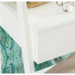 Alaina Leaning Vanity Set White - Linon -Linon GUEST 9fa3a5e4 0e18 4378 a127 03208c06b570