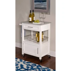 Mitchell Kitchen Cart Granite Top - Linon -Linon GUEST a105fdb8 652a 4047 adc4 7f555122f75c