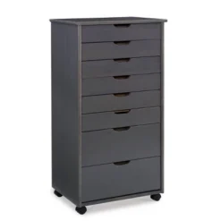 Cary 8 Drawer Rolling Storage Cart - Linon -Linon GUEST a27713c4 b919 4884 b637 2860a1e01928