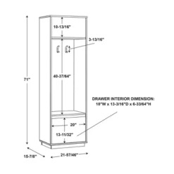 Gunther Mid-Century Hall Tree 1 Drawer Walnut - Linon -Linon GUEST a47dda6a e58e 4926 ae2f 05a6959cc33e