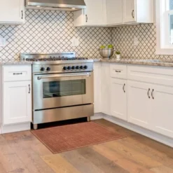 Tawney Washable Outdoor Rug Orange/Ivory - Linon -Linon GUEST a499dbde e80d 4253 aa81 b4a0562e3cd9