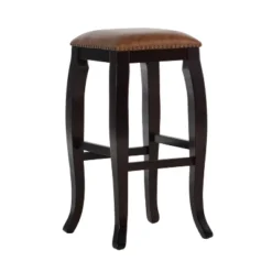 San Francisco Backless Faux Leather Barstool Wood Caramel - Linon 13 San Francisco Backless Faux Leather Barstool Wood Caramel - Linon -Linon GUEST a697b6ca f667 4717 b55b 5366e02c754f