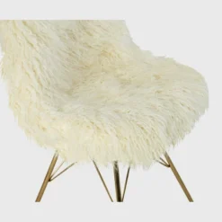Remy Flokati Chair White - Linon -Linon GUEST a6ea8c44 3611 4c9f ae06 e0e9c7ed5c7a