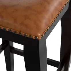 San Francisco Backless Faux Leather Barstool Wood Caramel - Linon 11 San Francisco Backless Faux Leather Barstool Wood Caramel - Linon -Linon GUEST a761aa1e bbc1 4b28 bdde ea5b859f9645