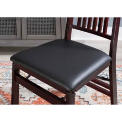 Set Of 2 Triena Mission Back Folding Chair Espresso - Linon -Linon GUEST aa7ef273 bce8 44d3 b04f d22d80b7b4bc