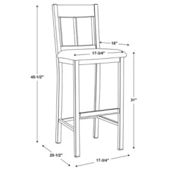 Edwina Metal Barstool Black - Linon -Linon GUEST ac68610a e938 4a58 83cf 7b7a773ff596