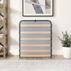 Twin Fensby Folding Bed Gray - Linon -Linon GUEST acc1908e f47a 4f95 8b33 7231dfb164fd