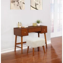 Viola Vanity Set Brown - Linon -Linon GUEST ae21f1c5 918c 460a b632 e11aa3e712ba