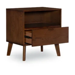 Reid 1 Drawer Nightstand Walnut - Linon -Linon GUEST b0ded189 309b 46e1 aa3c 1cac35a451fe