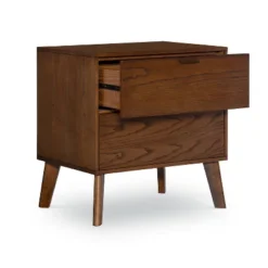 Reid 2 Drawer Nightstand Chest Walnut - Linon -Linon GUEST b40a12ab 8ab5 4cc1 8e6d 564510f42986