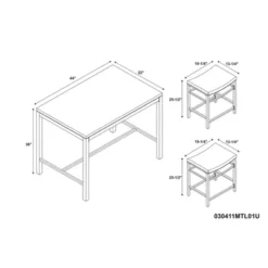 3pc Betty Pub Dining Sets Wood/Brown - Linon 13 3pc Betty Pub Dining Sets Wood/Brown - Linon -Linon GUEST b41140cf de1c 4143 a4dd e57aa7d1ddab