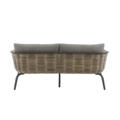 Ashby Loveseat - Gray/Black/Natural - Linon -Linon GUEST b4898d00 20db 4025 8c64 fae4fc832339