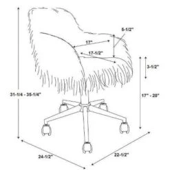 Fiona Chrome Base Office Chair - Linon 17 Fiona Chrome Base Office Chair - Linon -Linon GUEST b4a8ebd0 740d 4212 8154 bbaaa0654547