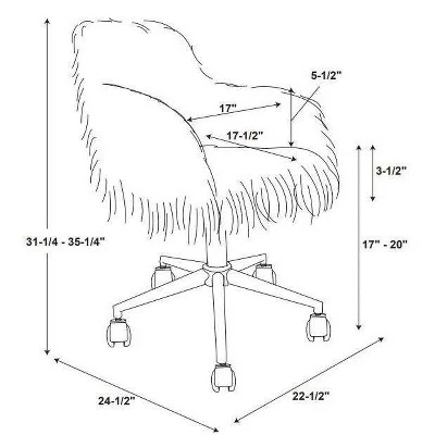 Fiona Chrome Base Office Chair - Linon 9 Fiona Chrome Base Office Chair - Linon - Image 7