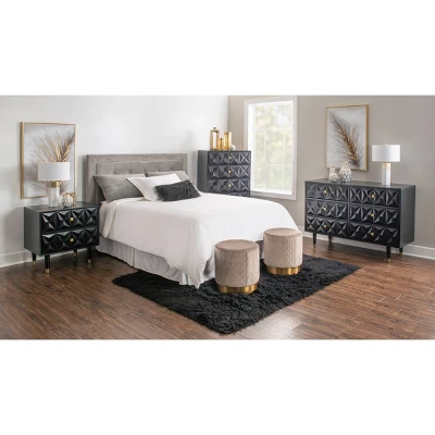 6 Drawer Geo Textured Dresser - Linon 11 6 Drawer Geo Textured Dresser - Linon - Image 9