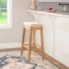 Claridge Rustic Backless Barstool - Linon -Linon GUEST b57579c0 88b0 4c97 8082 864c7c21ea2b