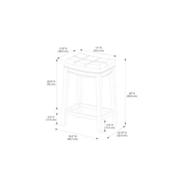 Claridge Leather Saddle Counter Height Barstool - Linon -Linon GUEST b61ba745 7021 4d11 b154 1bf932b871a1