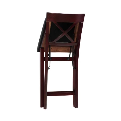 Triena X Back Folding Counter Height Barstool Espresso - Linon 9 Triena X Back Folding Counter Height Barstool Espresso - Linon - Image 7