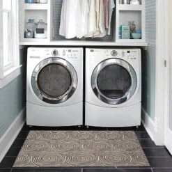 Solway Washable Outdoor Rug Ivory/Brown - Linon -Linon GUEST b83d970d 1248 4158 94f4 d9a4170d2468