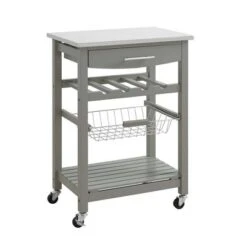 Clarke Kitchen Cart - Linon -Linon GUEST ba76ca42 98d7 48d9 bbb1 232fdf253d4e
